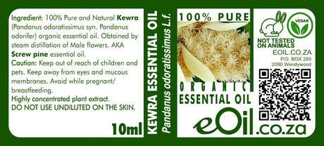 Kewra Essential Oil Organic, floral note for perfumery and culinary aroma