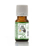 Bottle of organic absolute oil with a white background