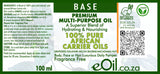 Label of a premium multi-purpose oil with branding and product details.