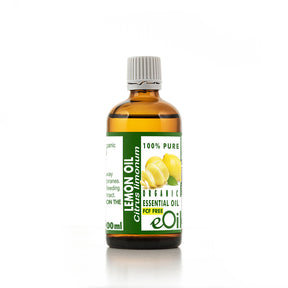 Lemon Essential Oil Organic, zesty fresh aroma for cleaning and uplifting room scent 100 ml