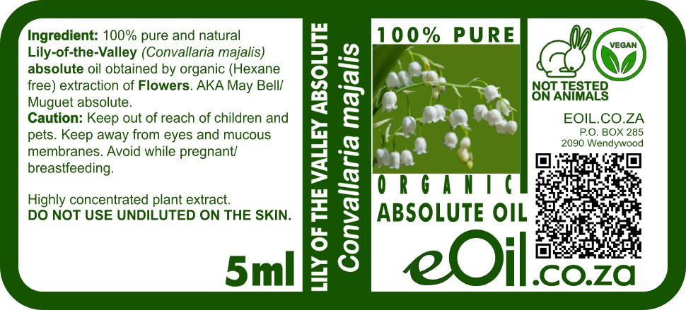 Lily of the Valley Absolute Oil Organic, sweet green floral for fresh spring-inspired perfumes