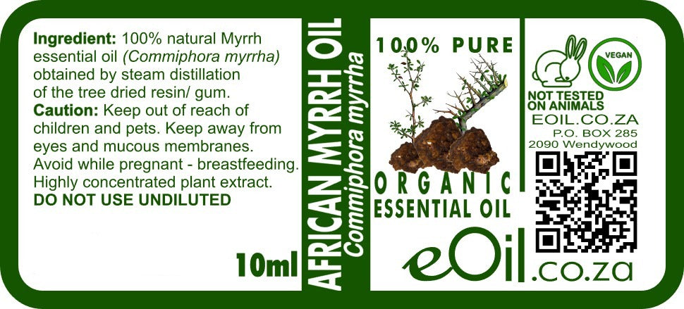 Myrrh Essential Oil Organic, classic resin aroma for meditative and natural blends