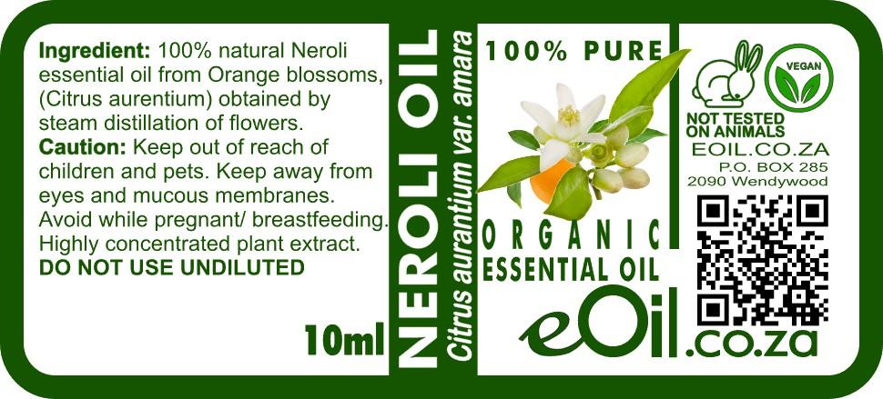 Neroli Pure Organic Essential Oil, delicate orange blossom aroma for perfumery