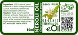 Neroli Pure Organic Essential Oil, delicate orange blossom aroma for perfumery
