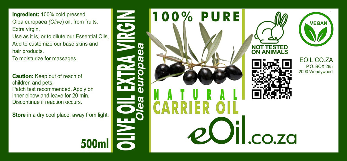 Olive Extra Virgin Natural Carrier Oil (Olea europaea)