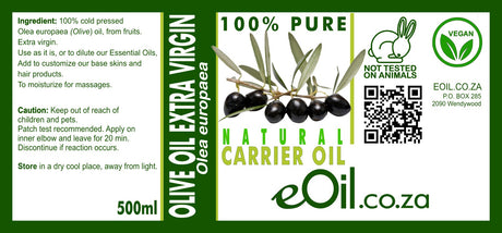 Olive Extra Virgin Natural Carrier Oil (Olea europaea)