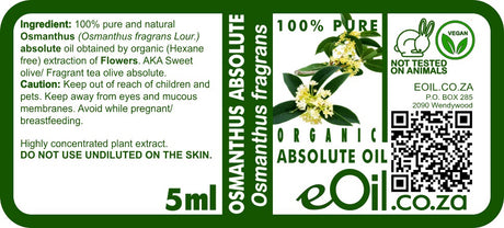 Osmanthus Absolute Oil Organic, fruity-floral aroma for fine perfumes and luxury natural skin care