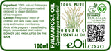 Palmarosa Organic Essential Oil (Cymbopogon martinii)