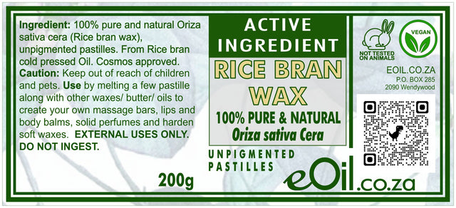 rice bran wax 200 gr pack