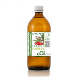 Bottle of eOil rosehip seed oil with a label on a white background 500 ml 