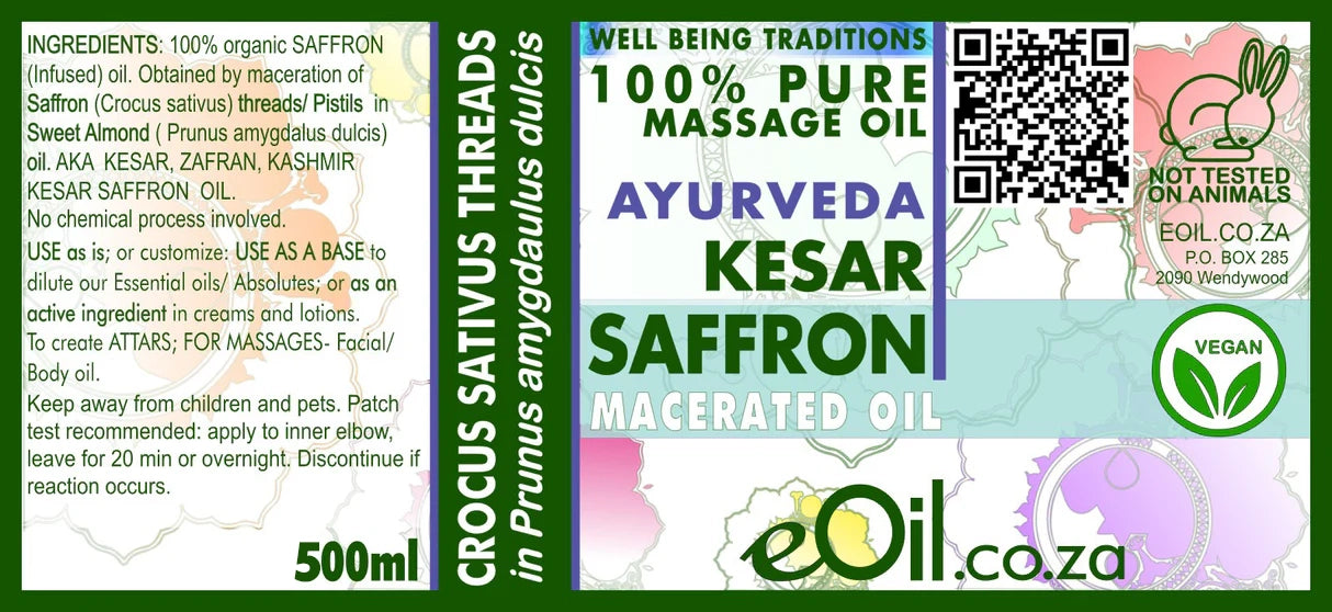 Saffron Macerated Carrier Oil