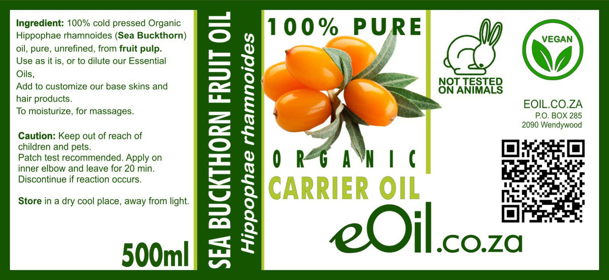 Sea Buckthorn Organic Carrier Oil