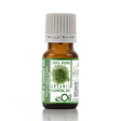 Bottle of organic essential oil with a white background