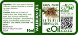 Valerian Root Organic Essential Oil, strong calming root aroma for sleep and relaxation eOil.co.za