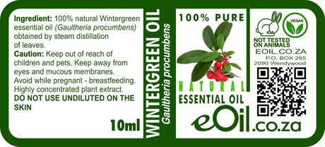 Wintergreen Natural Essential Oil - 10 ml - eOil.co.za