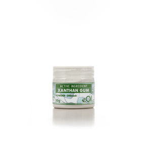 Jar of Xanthan Gum with a white background