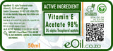 Vitamin E acetate 98 % Active Ingredient (DL alpha Tocopherol acetate)