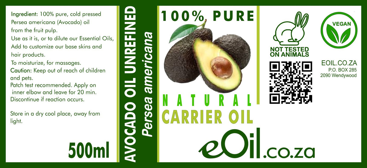 Avocado Natural Carrier Oil Unrefined