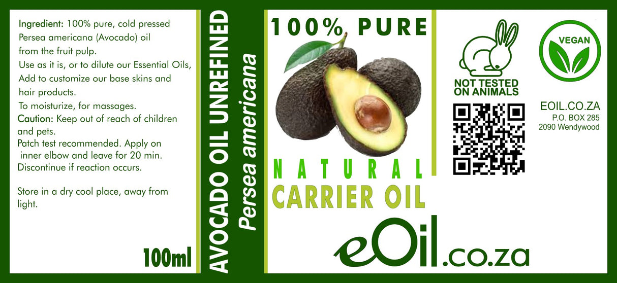 Avocado Natural Carrier Oil Unrefined