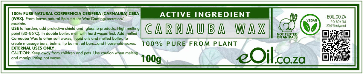 Carnauba wax Active Ingredient