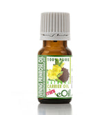 Bottle of evening primrose oil with a white background
