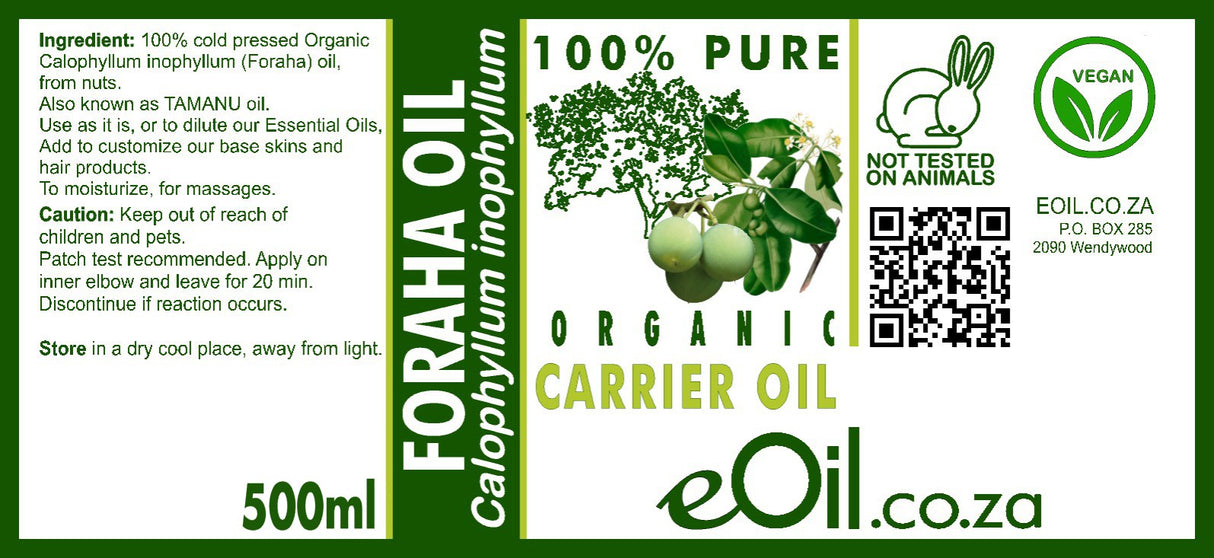Foraha Tamanu Carrier Oil Organic