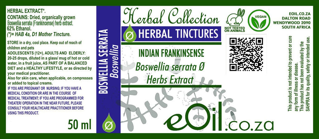 Frankincense ( Boswellia serrata ) Herbal Extract - 50 ml - eOil.co.za