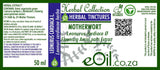 Herbal tincture label for Leonurus cardiaca with eOil.co.za branding