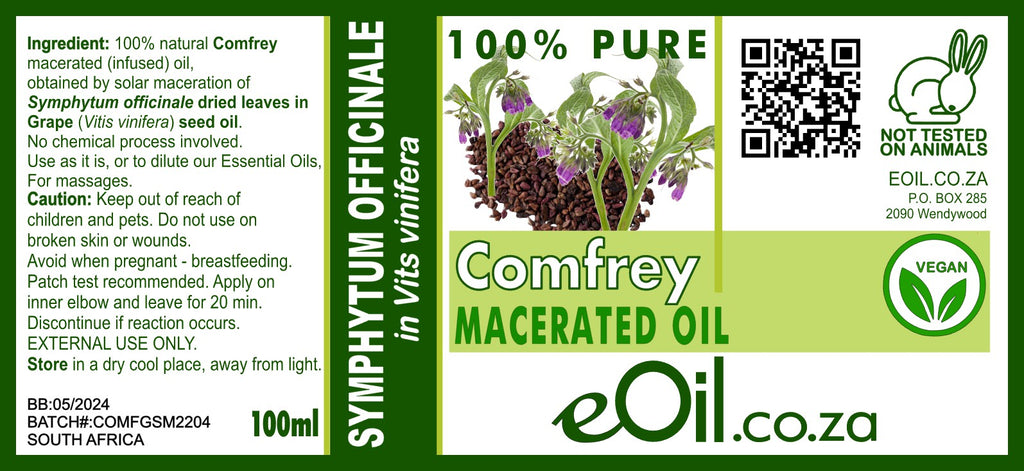 Comfrey Macerated Carrier Oil - 100 ml - eOil.co.za
