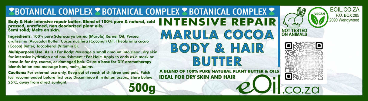 intensive hair marula cocoa body butter