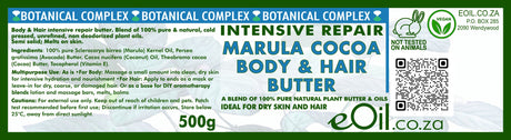 intensive hair marula cocoa body butter