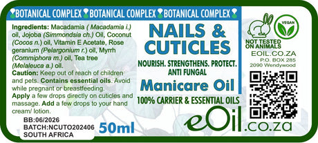 Nails & Cuticles Manicure Body oil - Ready to Use - eOil.co.za