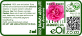 Rose Otto ( Rosa damascena ) Pure Absolute Oil Organic - eOil.co.za