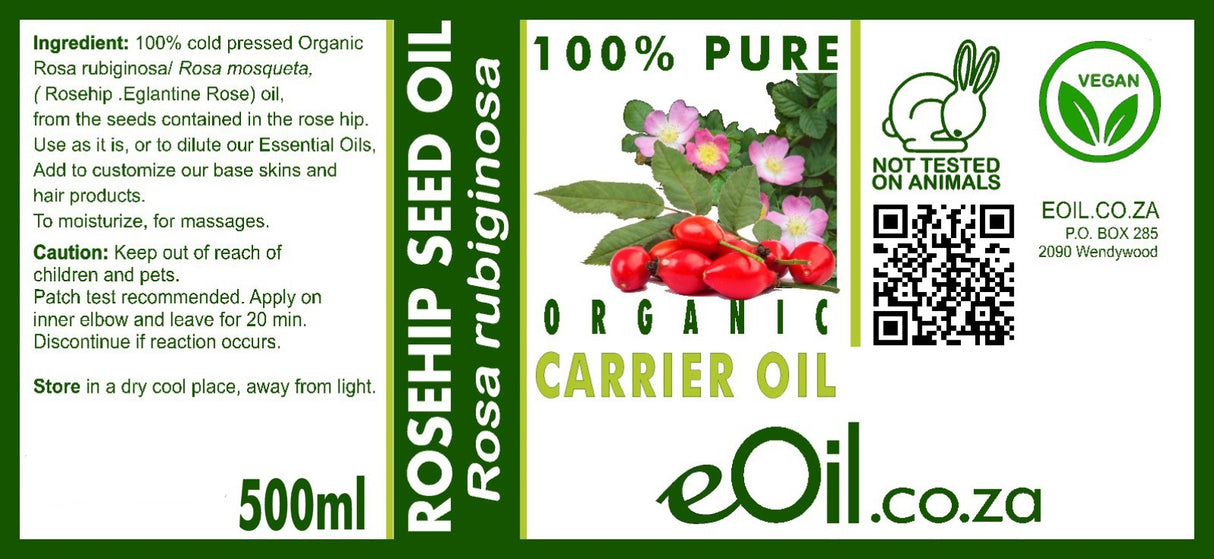 Rosehip Seed Organic Carrier Oil - eOil.co.za