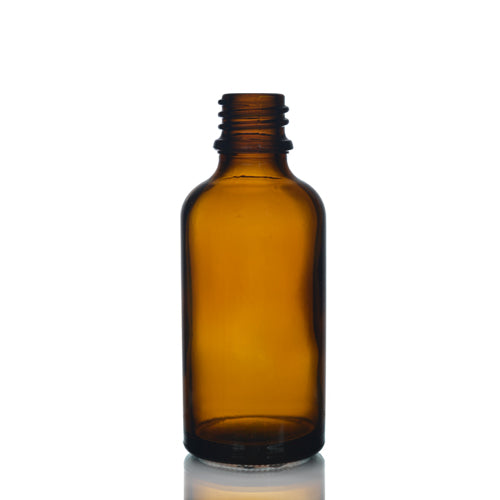 Bottle + atomiser spray white 18/410 -  amber glass 20 ml  - Packaging Collection - eOil.co.za