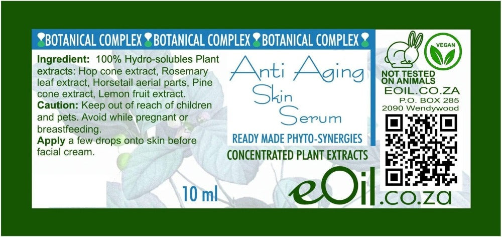 Anti-ageing skin serum Body oil - Botanical complex 10 ml - eOil.co.za