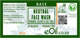FACE WASH NEUTRAL BASE PARABEN SULFATE FRAGRANCE FREE BASE 250 ml - eOil.co.za