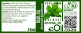 Basil Essential Oil Organic, uplifting green herbal aroma for culinary and wellness use