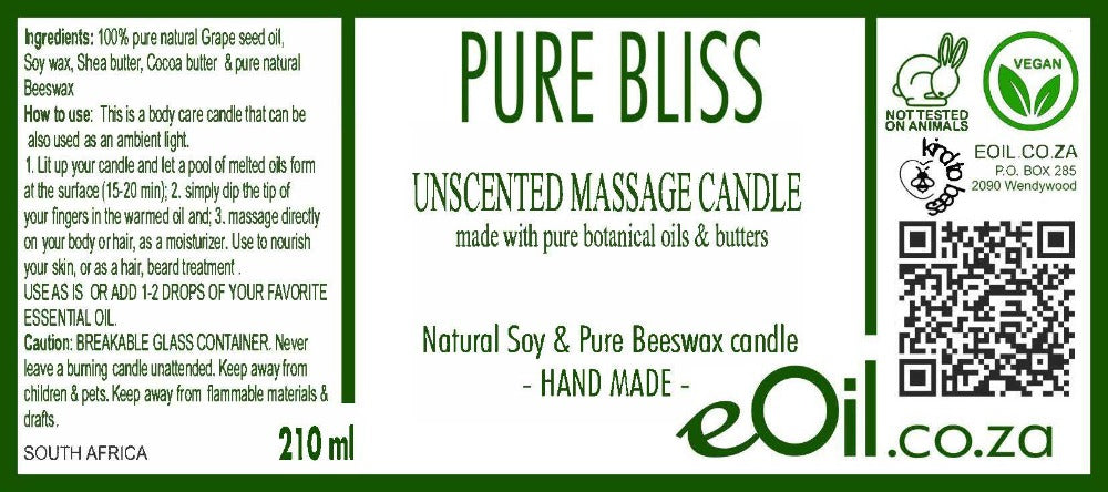 eOil.co.za unscented candle FOR FULL BODY MASSAGE, AFTER SHAVE OR WAX SKIN SOOTHING. STRECH MARKS PREVENTION. DRY FEET AND CRACKED HEELS, FOR HAND AND NAILS MOISTURIZING, FOR DRY TO VERY DRY HAIR, FOR SCALP MASSAGES, HAIR CONDITIONING OIL, HOME COCOONING, INTENSE RELAXATION, STRESS RELEASE