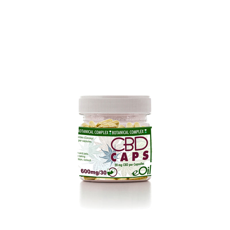 CBD HARD GEL CAPSULES (SLOW RELEASE) | 600 mg | 30 capsules - eOil.co.za