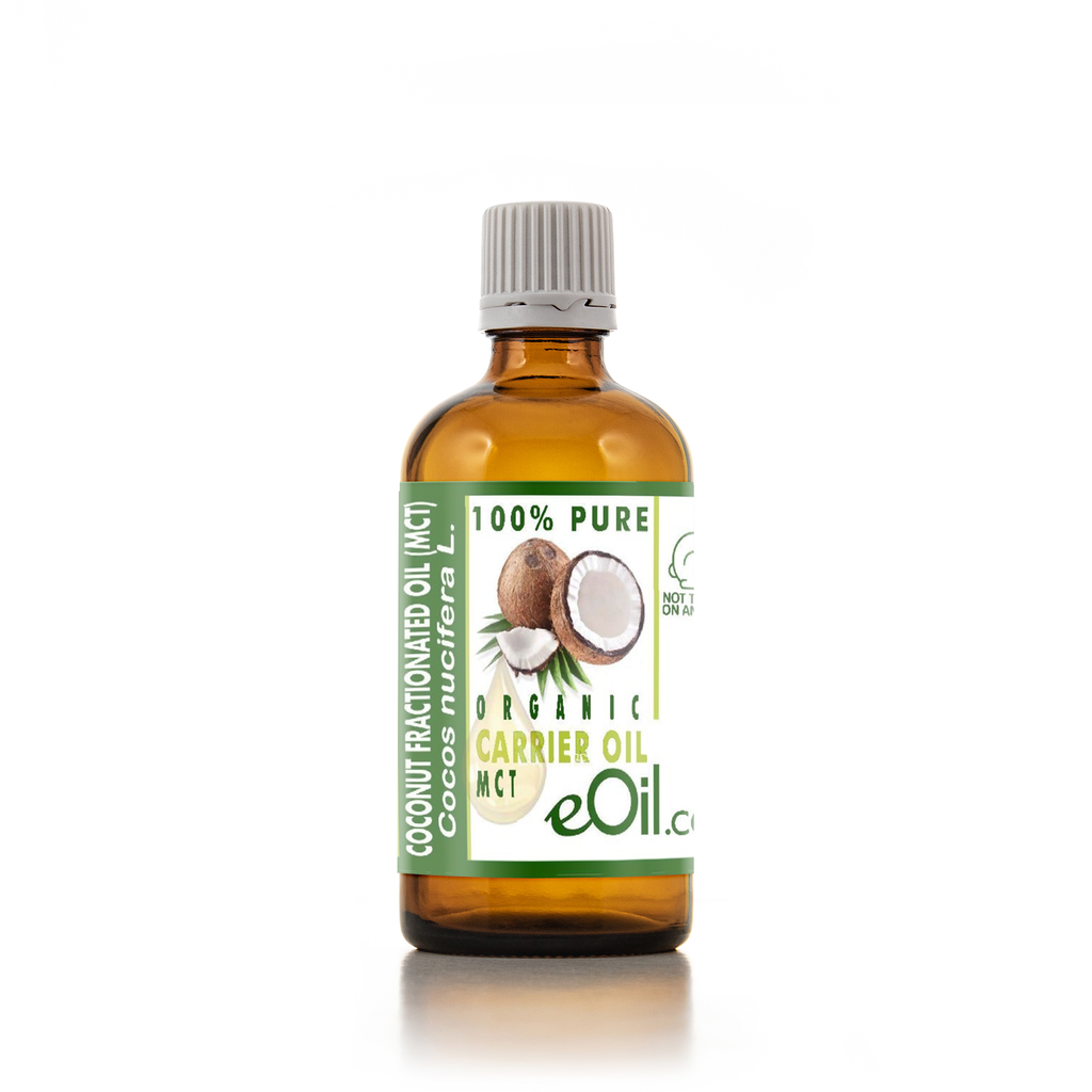 Coconut fractionated oil carrier organic MCT 100 ml (STAYS LIQUID) - eOil.co.za