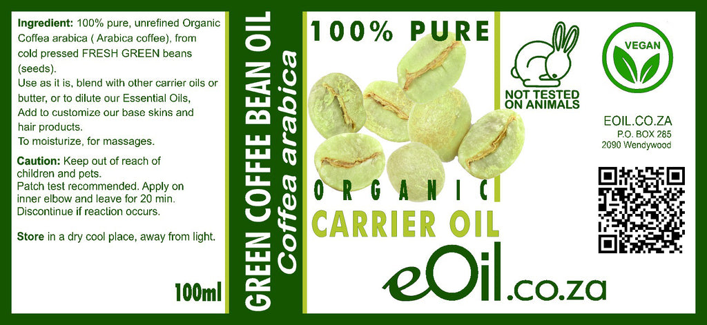 Green Coffee Bean Carrier Oil | 100  ml - eOil.co.za