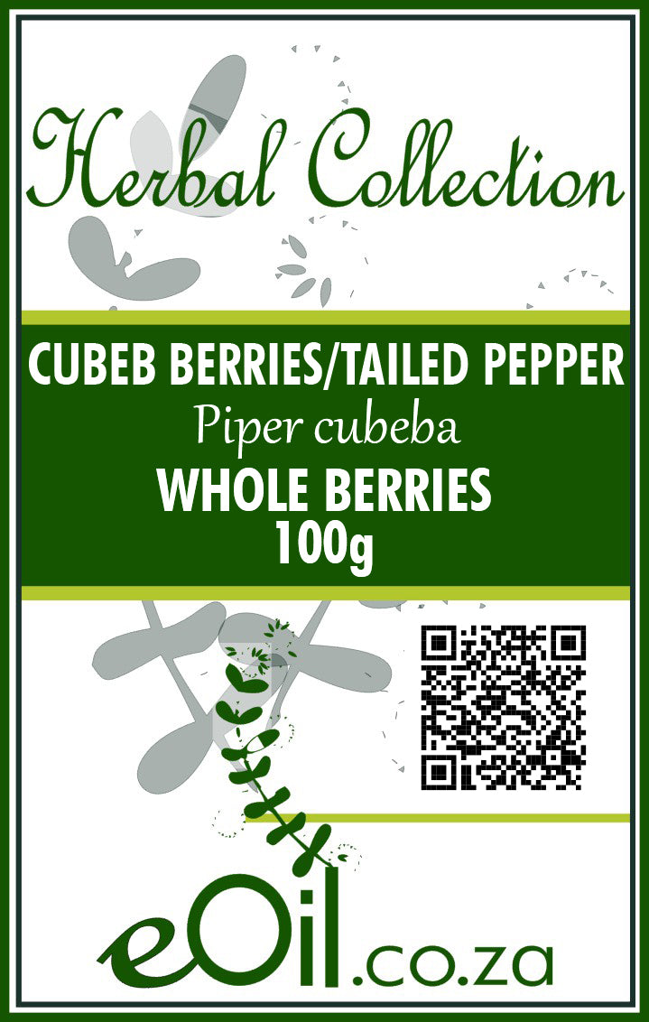 Cubeb Berries Whole - 100 g - Herbal Collection - eOil.co.za