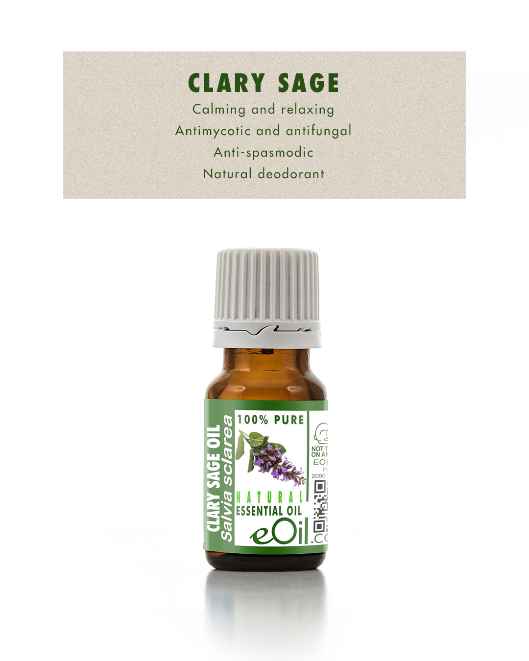 Clary Sage Organic Essential Oil (Salvia sclarea) 10 ml - eOil.co.za