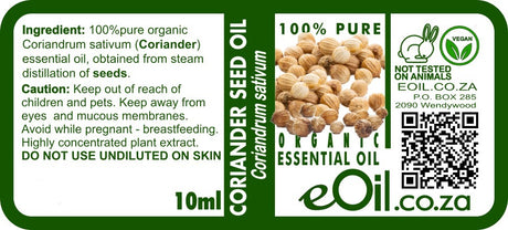 Coriander Organic Seed Essential Oil - 10 ml - eOil.co.za