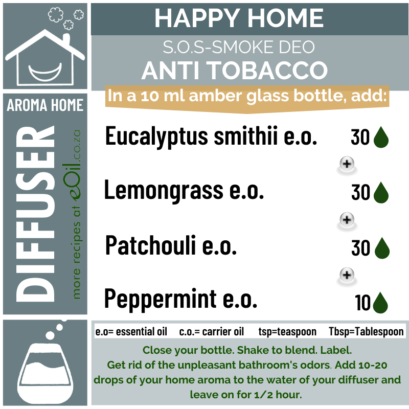 essential oils recipe synergy diffusion anti-tobacco - eOil.co.za