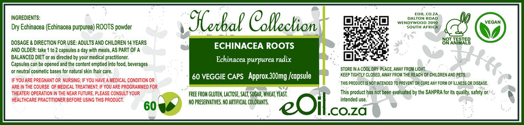 Echinacea Root - 60 Capsules - Herbal Collection - eOil.co.za