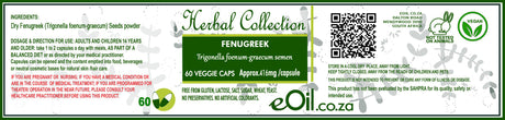 Fenugreek - 60 Capsules - Herbal Collection - eOil.co.za