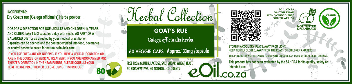 Goat's Rue Herb- 60 Capsules - Herbal Collection - eOil.co.za