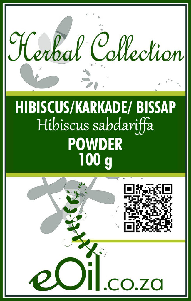 Hibiscus Powder Organic - 100 g - Herbal Collection - eOil.co.za